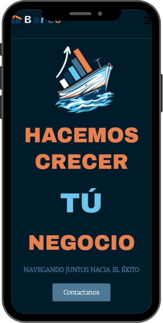 Web barco marketing digital vista desde el móvil